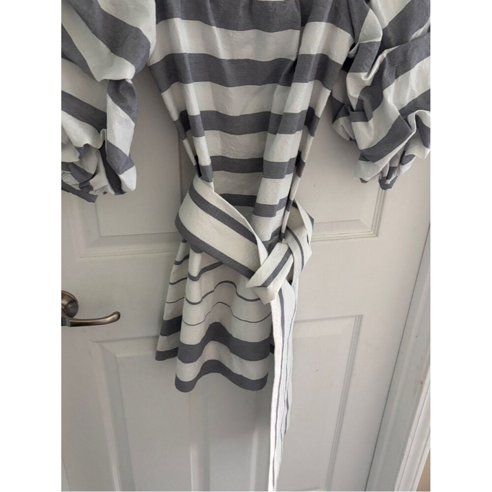 ALEXIS Striped Mini Ruched Dress - Picture 3 of 8